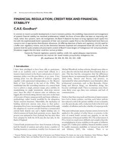 FINANCIAL REGULATION, CREDIT RISK AND FINANCIAL