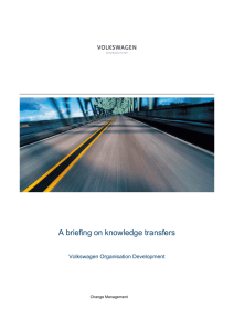 A briefing on knowledge transfers