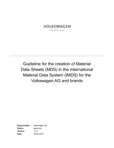 for the Volkswagen AG - International Material Data System