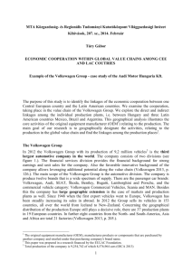 Economic cooperation within global value chains among CEE and