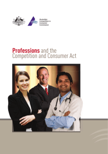 Professions and the Competition and Consumer Act