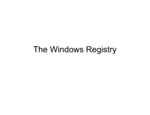 The Windows Registry