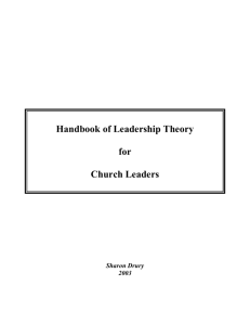 Handbook of Leadership Theory for Church Leaders