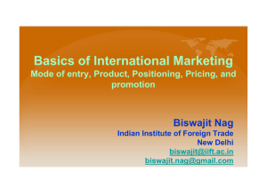 Basics of International Marketing