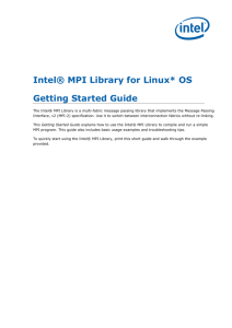 Intel® MPI Library for Linux* OS Getting Started Guide