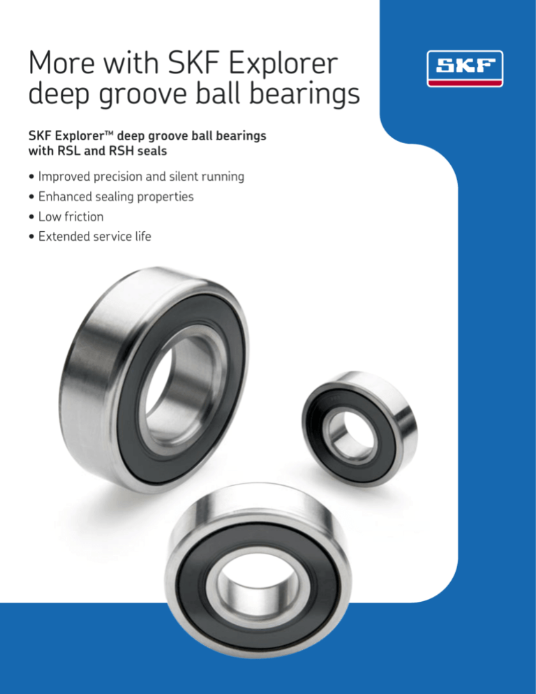SKF Explorer deep groove ball bearings