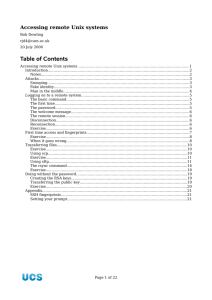 Accessing remote Unix systems