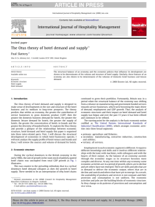 The Otus theory of hotel demand and supply