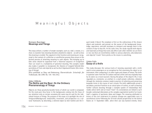 Meaningful Objects