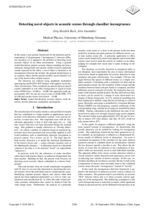 Detecting Novel Objects in Acoustic Scenes Through Classifier