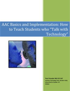 AAC Basics and Implementation: How to Teach Students