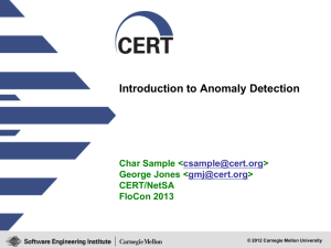 Introduction to Anomaly Detection