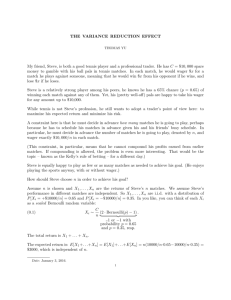 The Variance Reduction Effect - Department of Mathematics