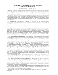 “WAVELET TRANSFORMS” BASED ON MEDIAN