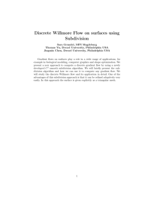 Discrete Willmore Flow on surfaces using Subdivision