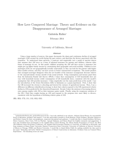 How Love Conquered Marriage: Theory and Evidence on the
