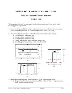 design of crane-support structure