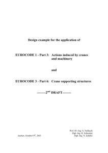Design example for the application of EUROCODE 1 Part 3