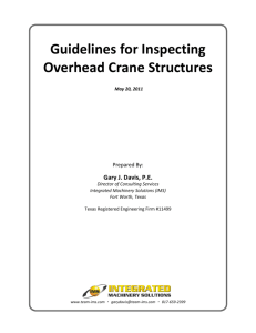 Guidelines for Inspecting Overhead Crane Structures