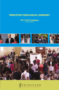 PTS Catalogue - Princeton Theological Seminary