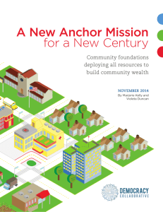 A New Anchor Mission for a New Century - Community