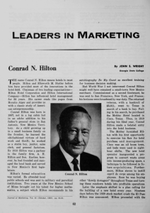LEADERS IN MARKETING Conrad N. HUton