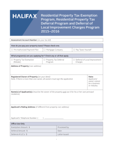 Residential Property Tax Exemption Program, Residential Property