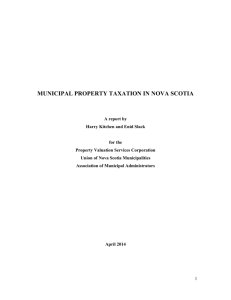municipal property taxation in nova scotia