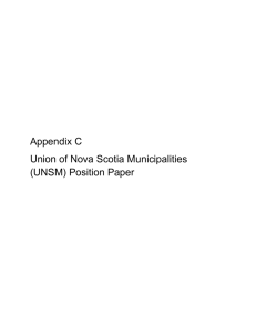 (UNSM) Position Paper - Government of Nova Scotia