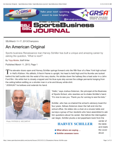 An American Original - SportsBusiness Daily | SportsBusiness