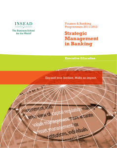 Strategic Management in Banking - Executive Education