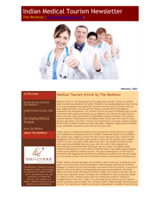 Indian Medical Tourism Newsletter