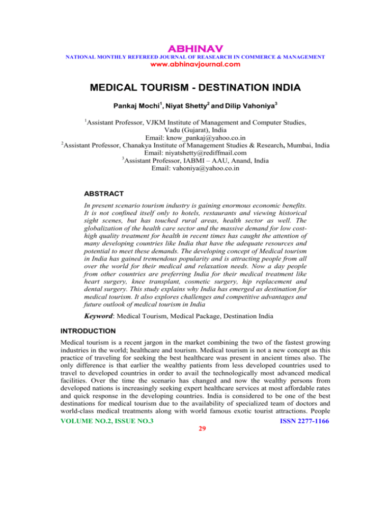 case study on medical tourism in india