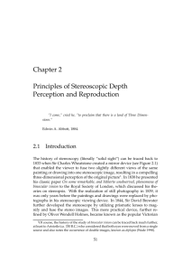 Chapter 2 Principles of Stereoscopic Depth Perception and