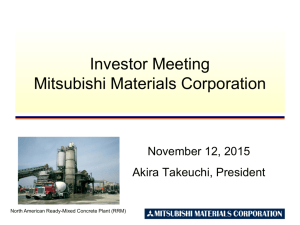 Investor Meeting Mitsubishi Materials Corporation