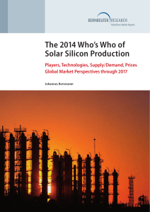 The 2014 Who's Who of Solar Silicon Production