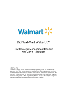 Wal-Mart Case Study - Arthur W. Page Society