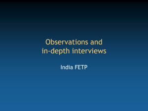 Observationa & indepth interview