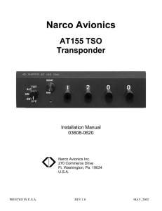 Narco Avionics - AeroElectric Connection