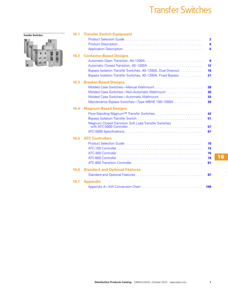 Transfer Switches