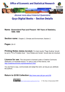 Queensland Past and Present: 100 Years of Statistics, 1896–1996