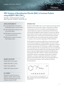 UPLC Analysis of Benzalkonium Chloride (BAC)