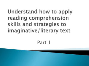 Understand how to apply reading comprehension skills and