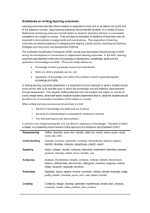 Guidelines on writing learning outcomes