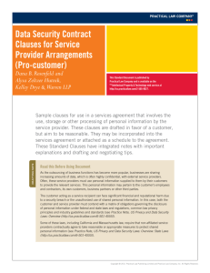 Data Security Contract Clauses for Service Provider Arrangements