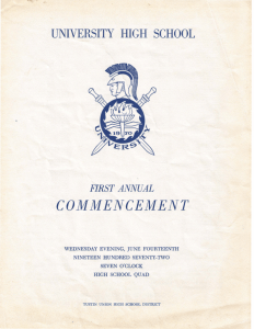 Commencement Programs