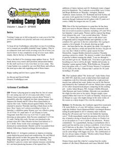Training Camp Update
