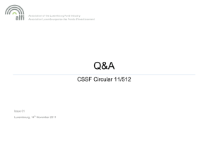 Q&A on CSSF Circular 11/512