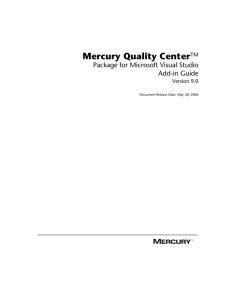 Mercury Quality Center Package for Microsoft Visual Studio Add
