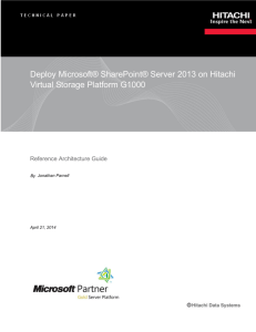 Deploy Microsoft SharePoint Server 2013 on Hitachi Virtual Storage